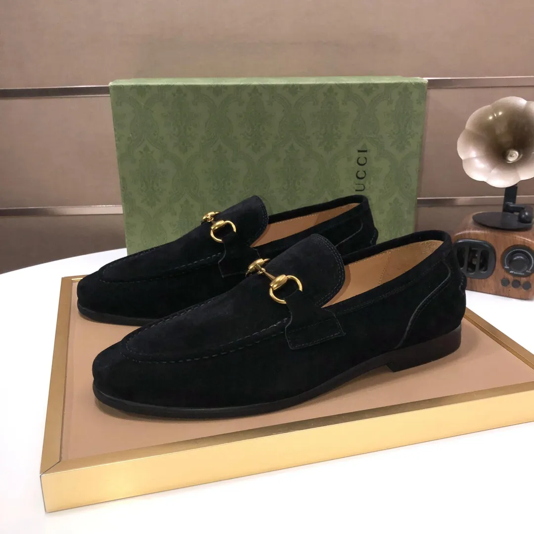 Men's shoes 💰580💰[GUCCI—Gucci] The latest high-end version of Gucci. Official website new model. Available at the same time at counters, the uppers are made of original cowhide imported from Italy/matched with the original special material splicing design concept; "highlight, high-end, grade, extravagance" and exquisite workmanship (original mesh fabric) sole: original factory special outsole size (38-45) (custom-made 45 non-returnable)